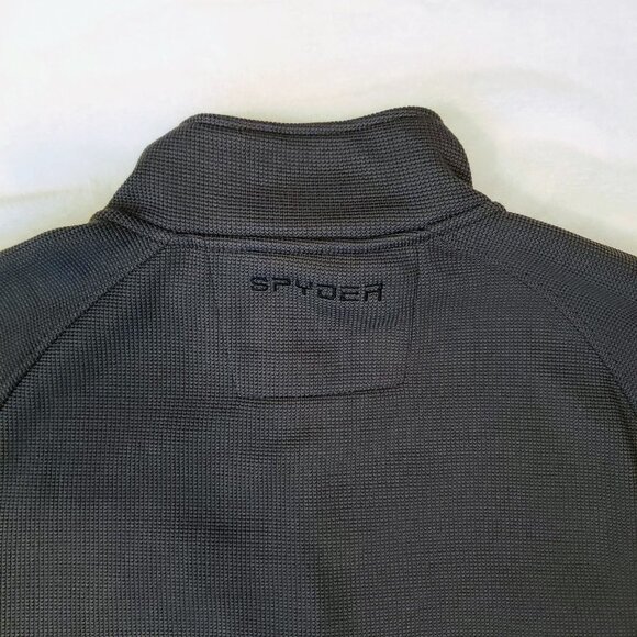 SPYDER Constant Full-Zip Jacket M Men's Sweater Fleece Gray Black - Picture 8 of 9